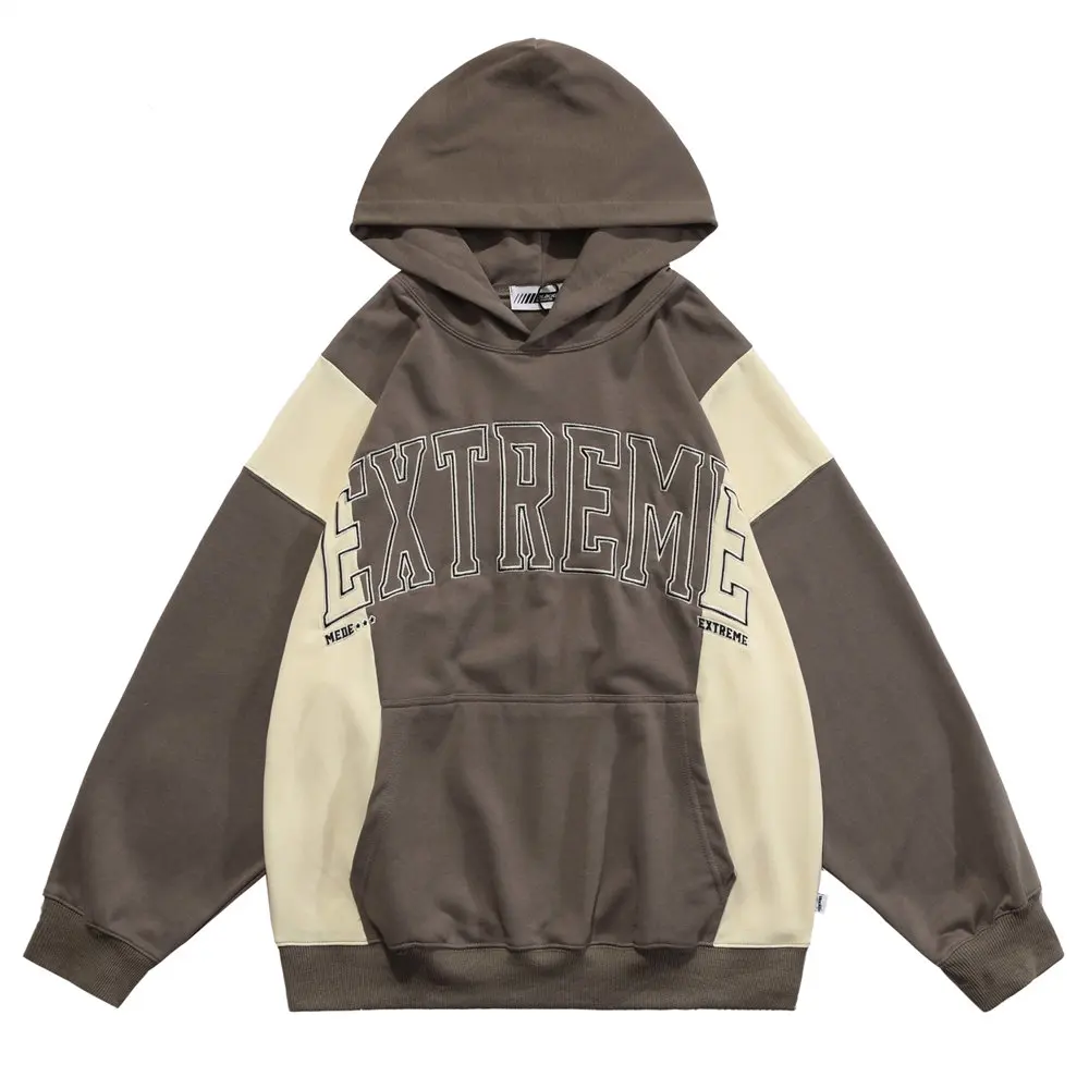 

Hoodies Women Clothing Letters Embroidery Front Pocket Pullover Streetwear Hoodie Harajuku Spring Oversized Hooded Sweatshirts