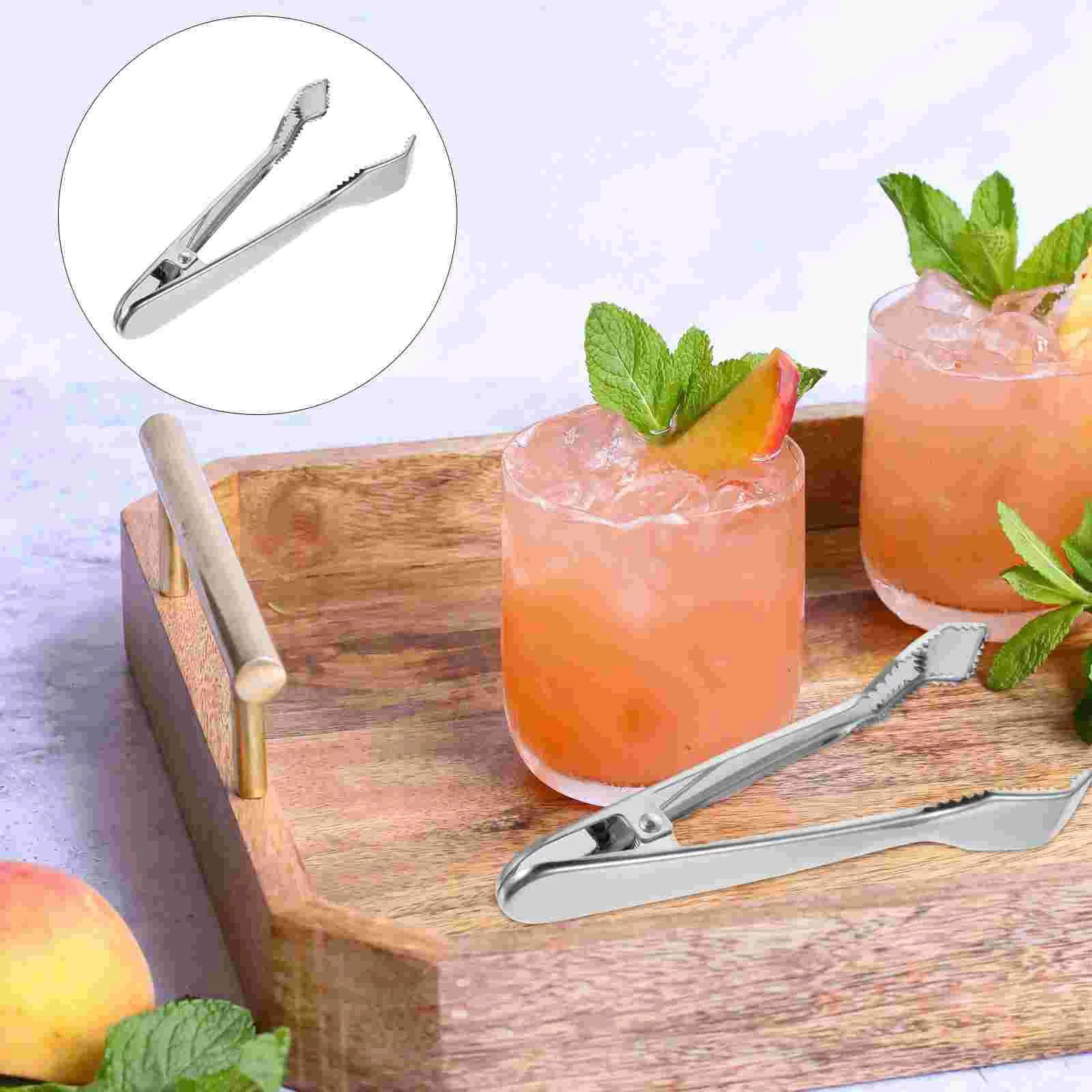 

Stainless Steel Ice Clip Multifunctional Clamp Food Tong Durable Tooth Mini Tongs