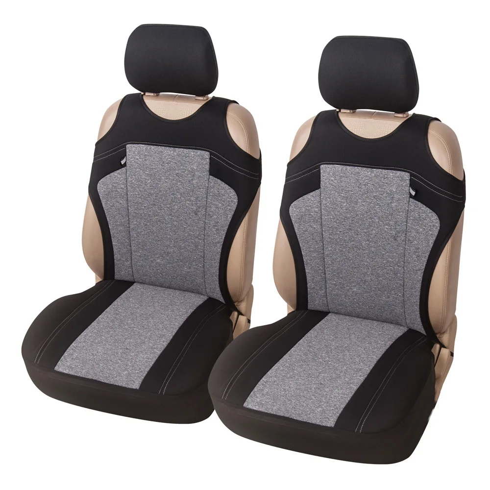 

2 Pieces Set T Shirt Design Front Car Seat Cover Universal Fit Car Care Coves Seat Protector for Car Seats Polyester Fabric