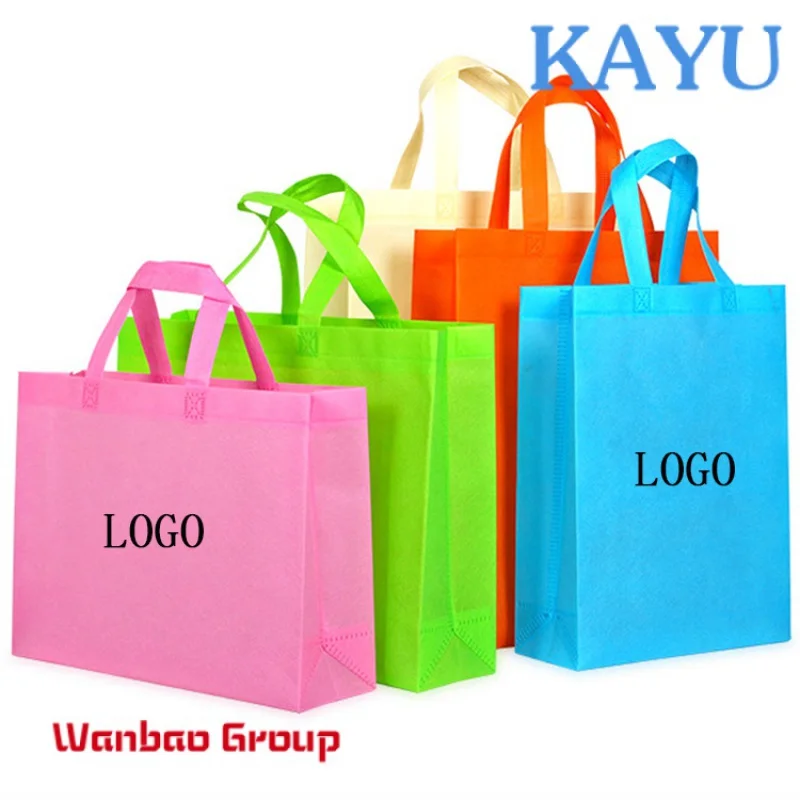 Reusable Customized Tote Shopping Bag Recycled Eco Non Woven Bag With Logo