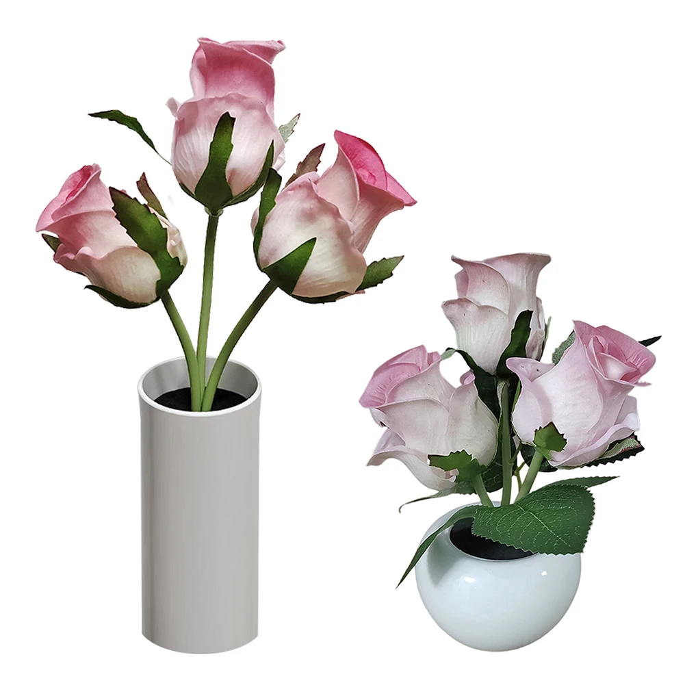 

LED Rose Flower Night Light Power Saving Artificial Flowerpot Potted Landscape Table Lamps Home Shop Cafe Decor
