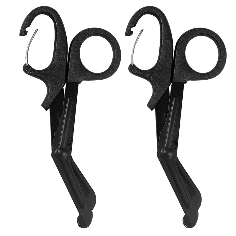 

2 Pack Trauma Scissors, 5.8 Inch Stainless Steel Scissors, Bandage Scissors With Carabiner, Nursing Scissors Nurse