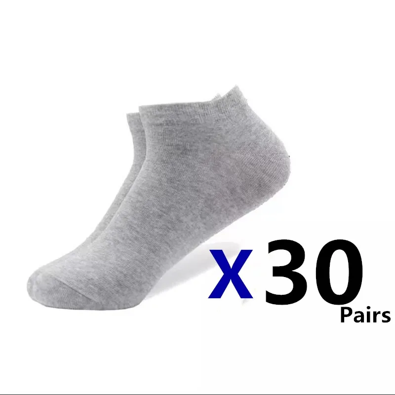 Wholesale! 30 pairs Men's Socks Boat Socks Solid Color Business Socks Shallow Mouth Breathable Soft Socks Gifts and Ankle Socks
