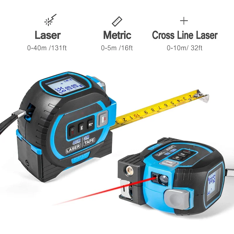 

3In1 Laser Rangefinder Laser 40M / 60M Distance Meter Measuring Laser Tape Measure Digital Laser Rangefinder Scale Area Distance