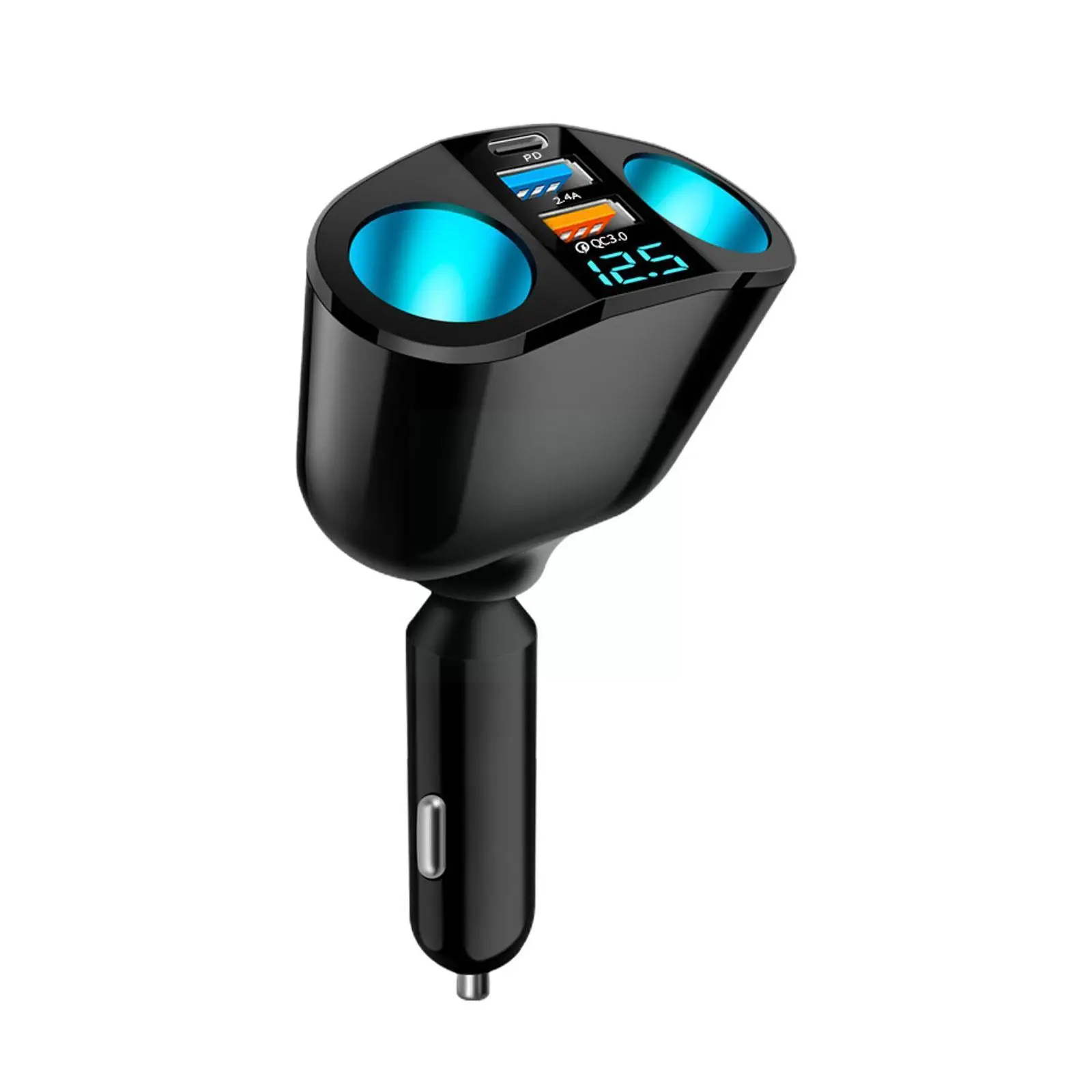 

Quick Charge Car Cigaret Lighter Socket Splitter Dual USB Charger Adapter Fast Charging Head For Tablet Smart Phone 1Pcs T2D4