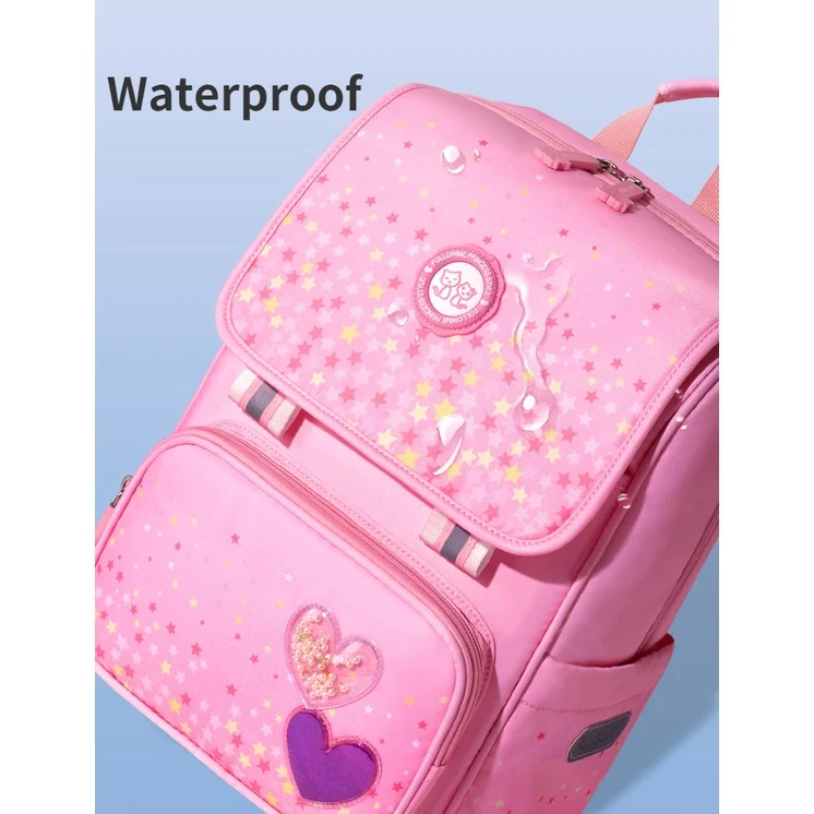 Girls Princess Sweet Fashion Little Star Love Heart Pearl Backpacks New Children Students Grades 1-3 Lightweight Schoolbags Hot