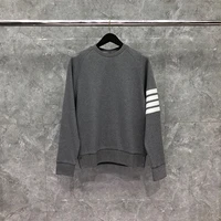tb thom men%e2%80%99s oversized 4 bar striped graphic sweatshirts classic crewneck long sleeve solid casual loose pullover tops