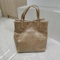 simple large kraft paper dupont bag for women shopper handbag lady shoulder bag brand designer waterproof female clutch 2022 new