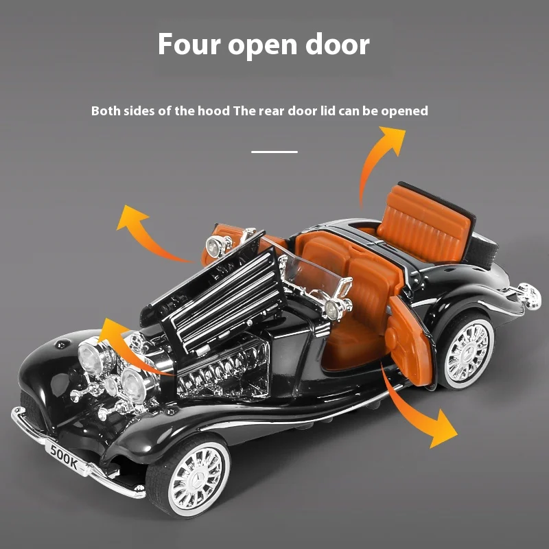 Коллекционная литая под давлением модель автомобиля Benz 500K 1:32