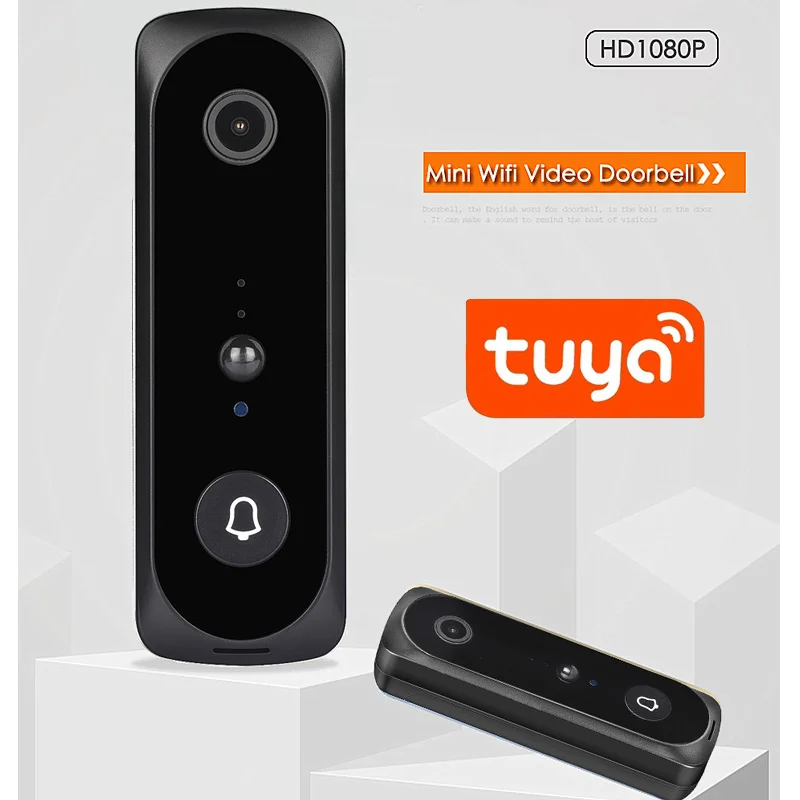 Tuya APP 2MP Smart WiFi Video Doorbell Camera Visual Intercom with Chime Night vision IP Door Bell Wireless Home Security Camera