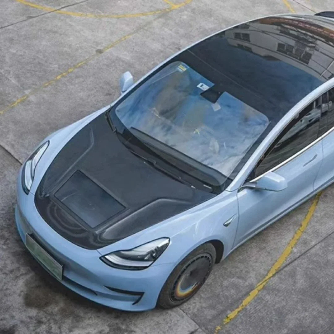 Капот двигателя из углеродного волокна в сборе для Tesla Model 3 2019 2020 2021 2022