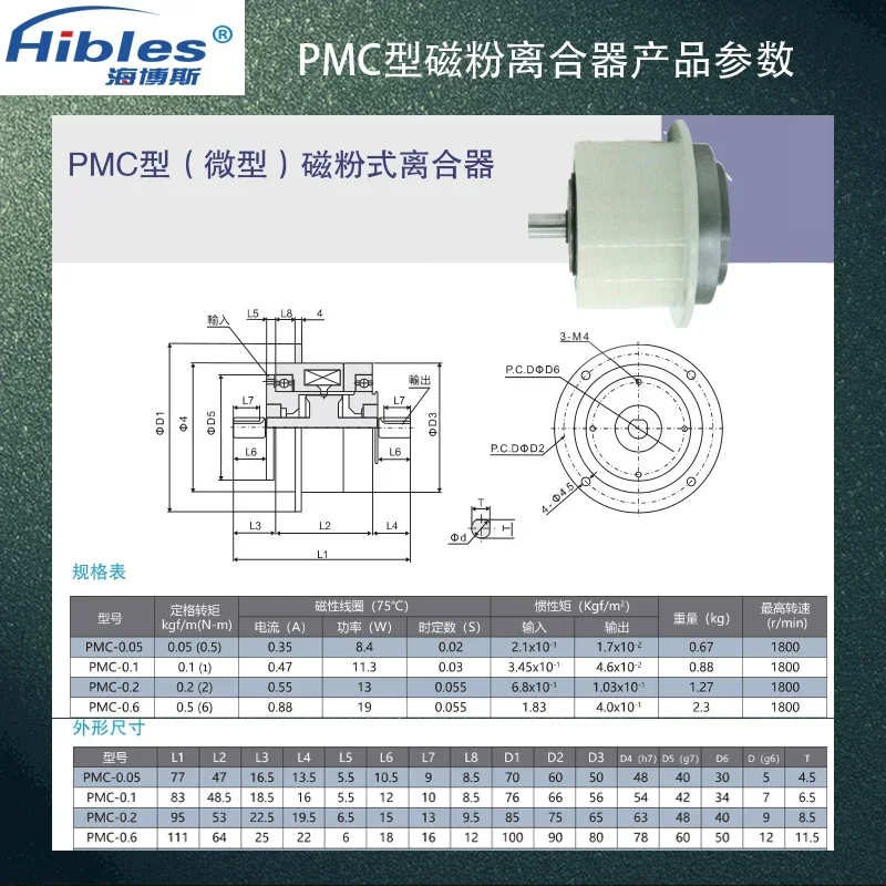 Контроллер магнитной порошковой муфты Hibles PMC (Micro) 0 5NM-5NM