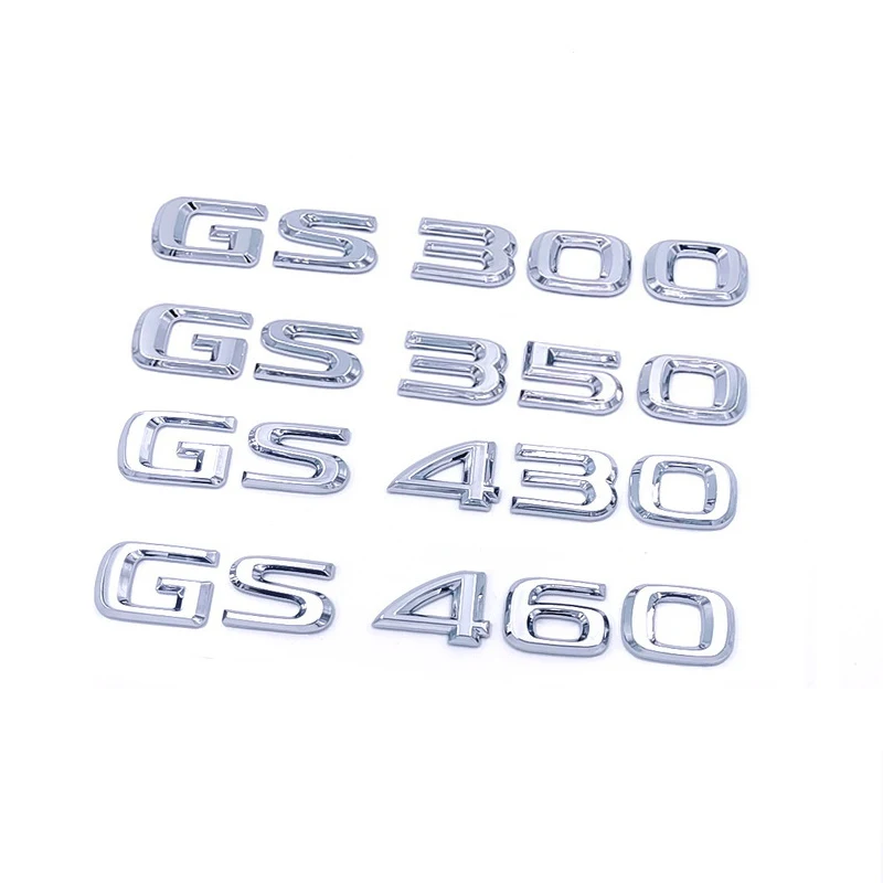 

Блестящая черная серебряная наклейка для стайлинга автомобиля, эмблема крыла кузова багажника для Lexus GS300 GS350 GS430 GS460, уникальные автомобильн...