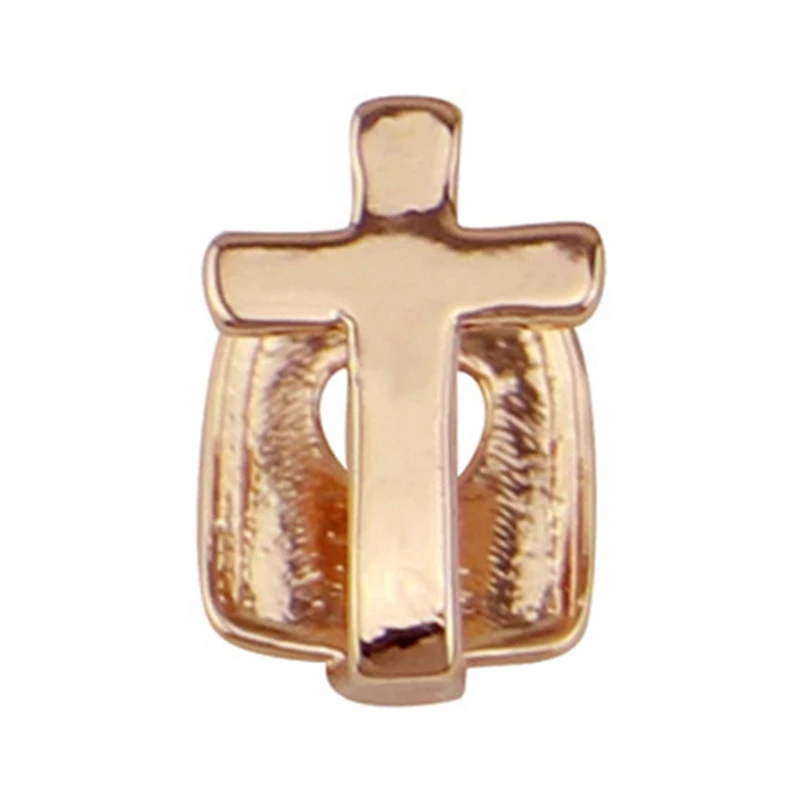 Позолоченные одиночные скобы позолоченные хип-хоп Зубные коронки Верхняя Нижняя