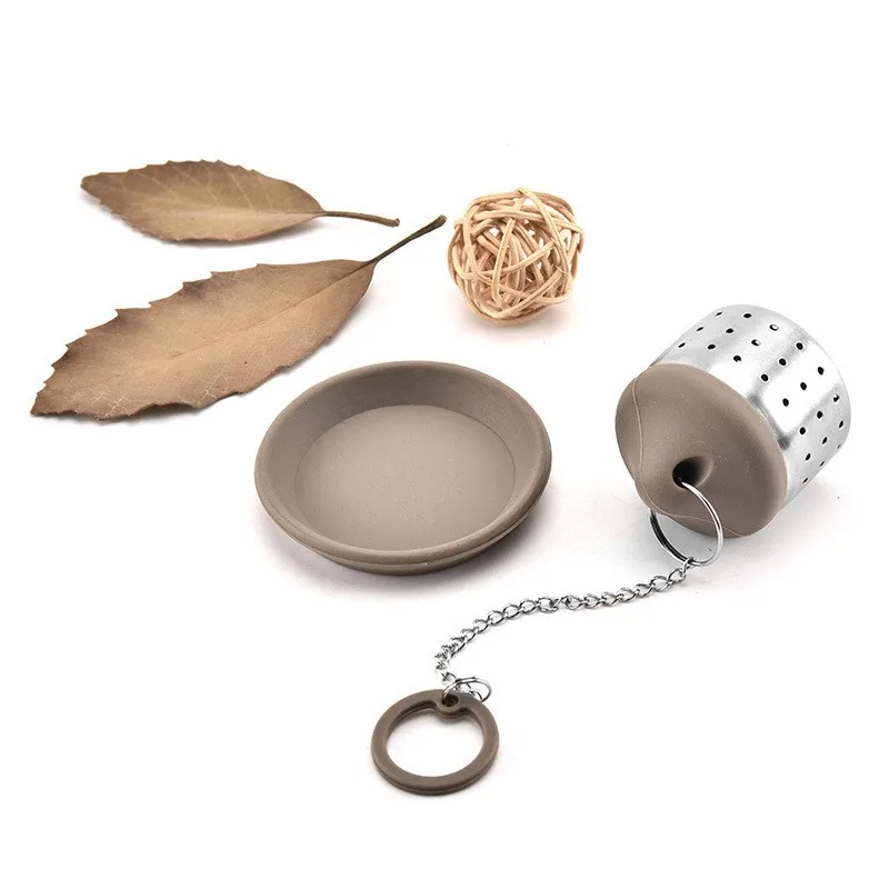 

Silicone Stainless Steel Tea Infuser Strainer Teabag Leaf Filter Diffuser Teaware Creative Kitchen Tea Accessories 1PCS C637