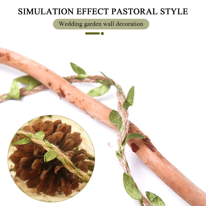 Гирлянда из искусственных листьев - 20 м Деревенская листва Лиана Сад