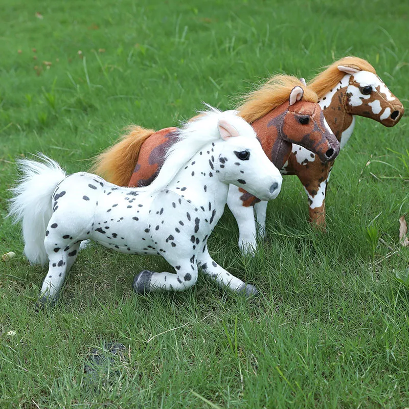 

Lifelike horse plush toy simulation steed plush doll birthday gift for children soft plush stuffed animal zebra home decoration