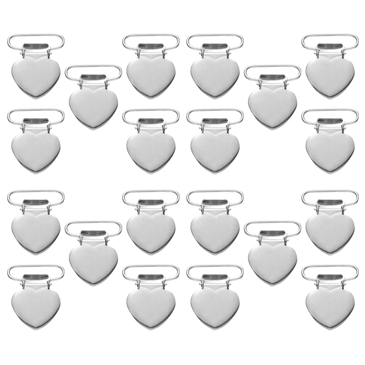 

20pcs Pacifier Suspender Clip Toys Holder Pacifier Holders Metal Clips