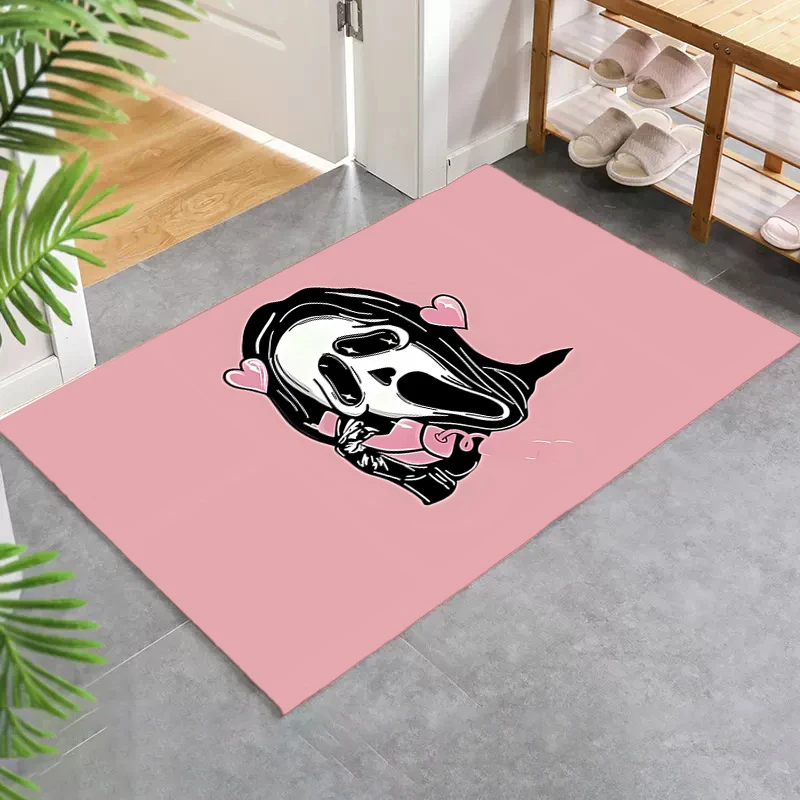 

Kitchen and Home Items Ghostface Rug for Bedroom Mats Non-slip Kitchen Mat House Entrance Mat Living Room Rugs Custom Carpet