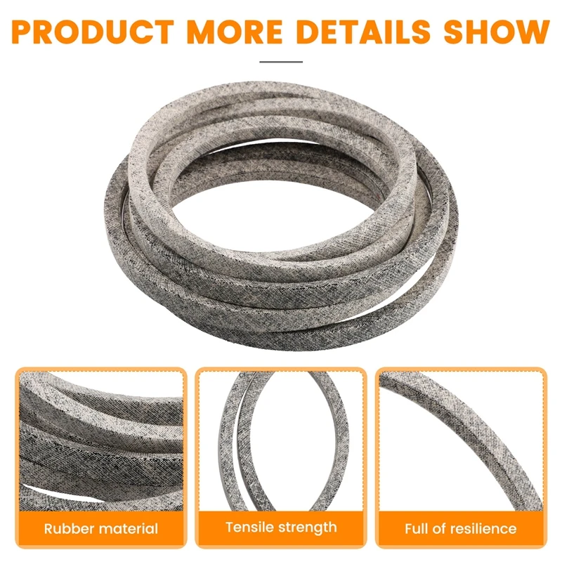 Палубный ремень GX21833 подходит для косилки John Deere GX20571 D140 D150 L120 (1/2 X141)