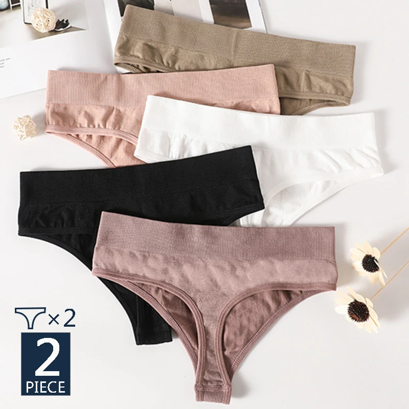 

Seamless Panties Sexy Women Underwear G-string Thong High Waist Solid Color Pantys Lingerie Sexy Female Underpants Intimates