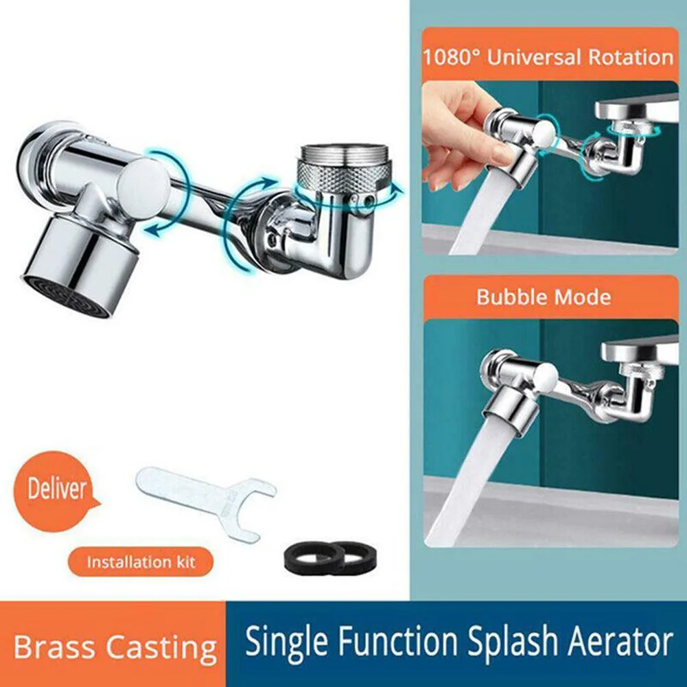 

1080 Degree Single / Dual Mode Faucet Extender Extension Faucet Splash Filter Faucet Faucet Adaptor Rotary Robot Arm Faucets