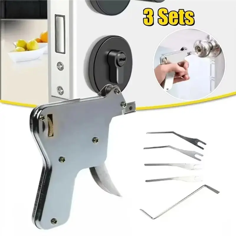 Набор инструментов для вскрытия замков A74E-Lock Pick Bumps, из нержавеющей стали, для ремонта дверей, мощный стальной набор для отмычки замков (art.: 3920d4e9ae153) - 3920d4e9ae153