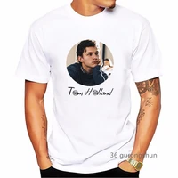 newest tom holland graphic print tshirt men cool white t shirt homme summer short sleeve t shirt casual clothes streetwear