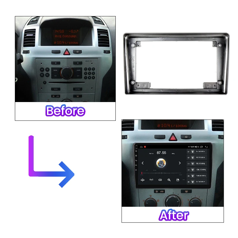 9 дюймов для Opel Zafira B Astra H 2004 - 2014 Android стереопанель установка приборной панели Canbus