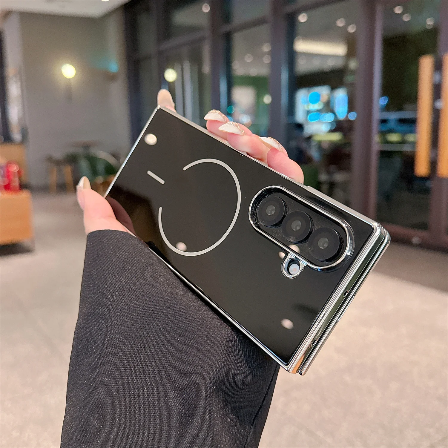 Фото Встроенный магнитный чехол из закаленного стекла для Galaxy Z Fold 8 Ultra Fold 7 Fold 6 Fold 5 с беспроводной зарядкой, складной защитный чехол №2