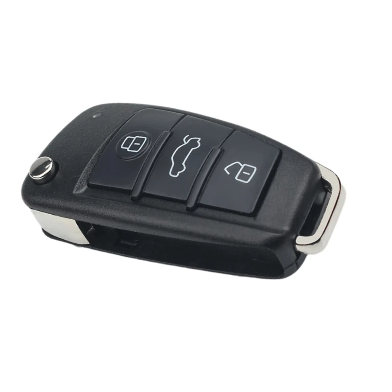 

Replacement Folding Flip Remote Car Key Shell Case 3 Button Case For AUDI No Blade