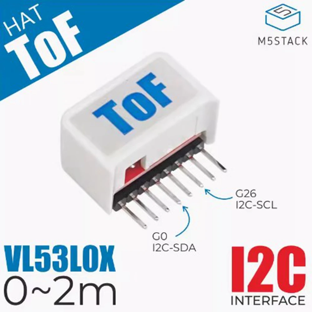 M5Stack Stick C-совместимый датчик лазерного дальнего диапазона ToF VL53L0X VCSEL эмиттер