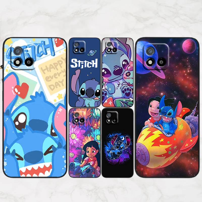 

Anime Disney Stitch Cartoon For OPPO Realme V11 X3 X50 Q5i GT GT2 Neo2 Neo3 C21Y C3 9 9i 8 8i 7i Pro Master Black Phone Case