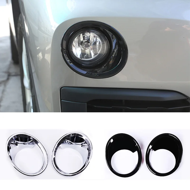 

2* Carbon Fiber Color Car Front Fog Light Fog Lamp Decorate Ring Trim Auto Inner Accessories For BMW X1 F48 16-21