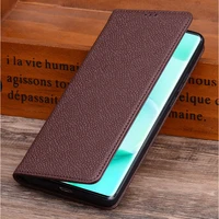 hot new luxury genuine leather flip case for huawei nova 9 pro leather half pack phone case for nova9 procases shockproof