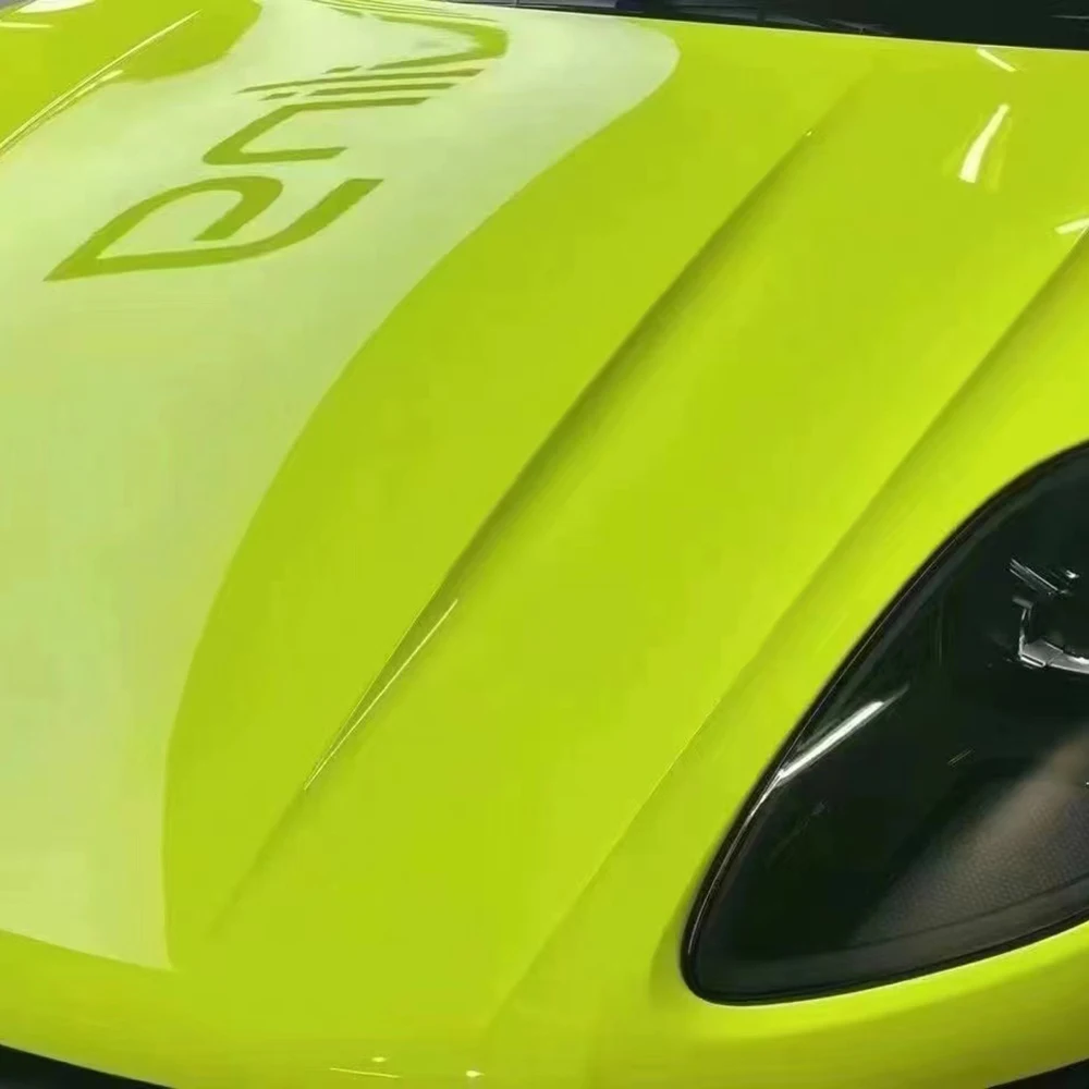 Wrapmaster 5*56ft глянцевая ПЭТ кислотно-зеленая автомобильная пленка виниловая