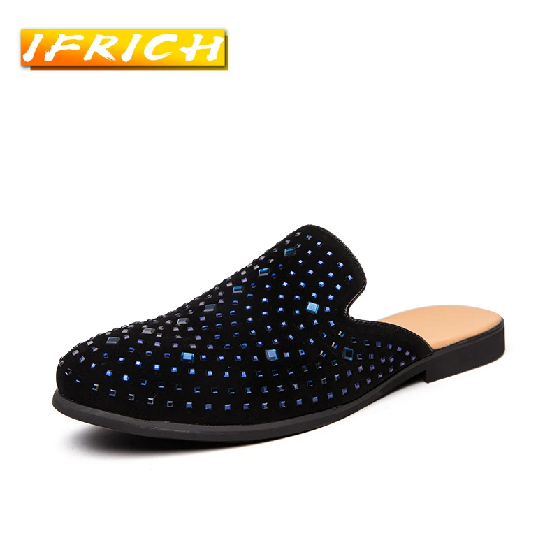 

Summer Half slippers for Man Brand Fashion Casual Shoes Mens Popular Half Drag Flats Shoes Men Comfortable Walking Shoe