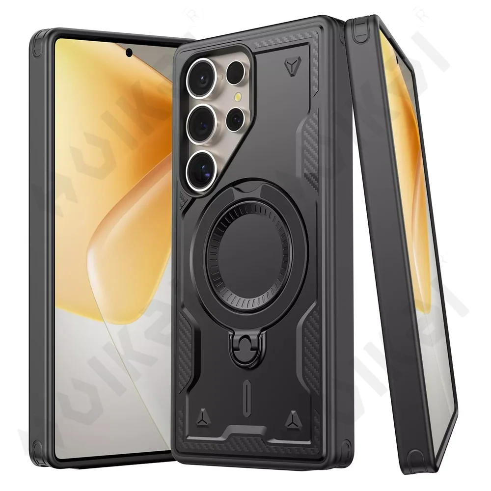 Чехол для Samsung Galaxy S25 S24 S23 Ultra Plus FE A16 A15 A55 4G 5G с вращающейся магнитной прочной