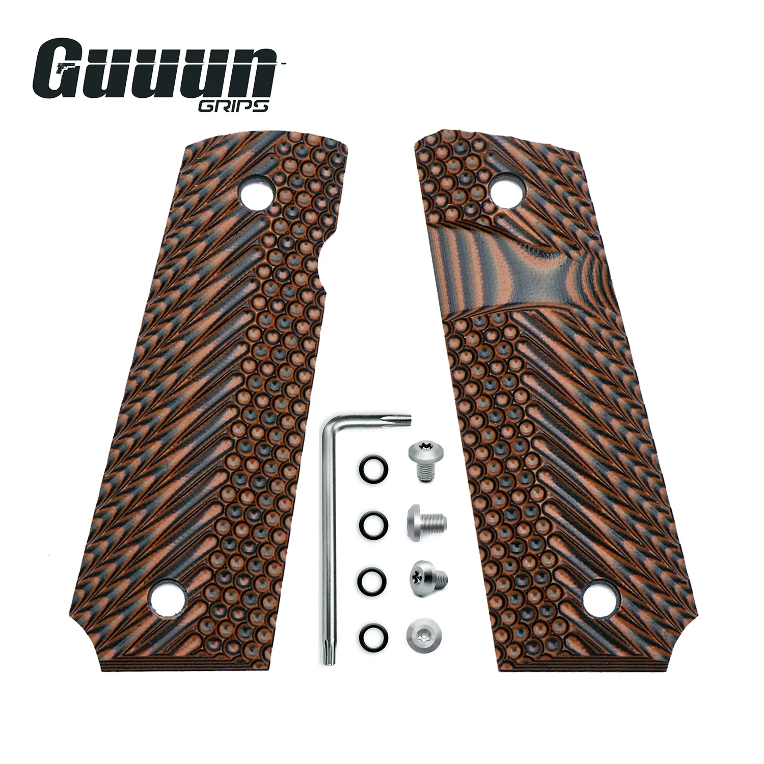 Ручки Guuun G10 для тонких ручек 1911 Ambi Safety Cut OPS тактическая текстура