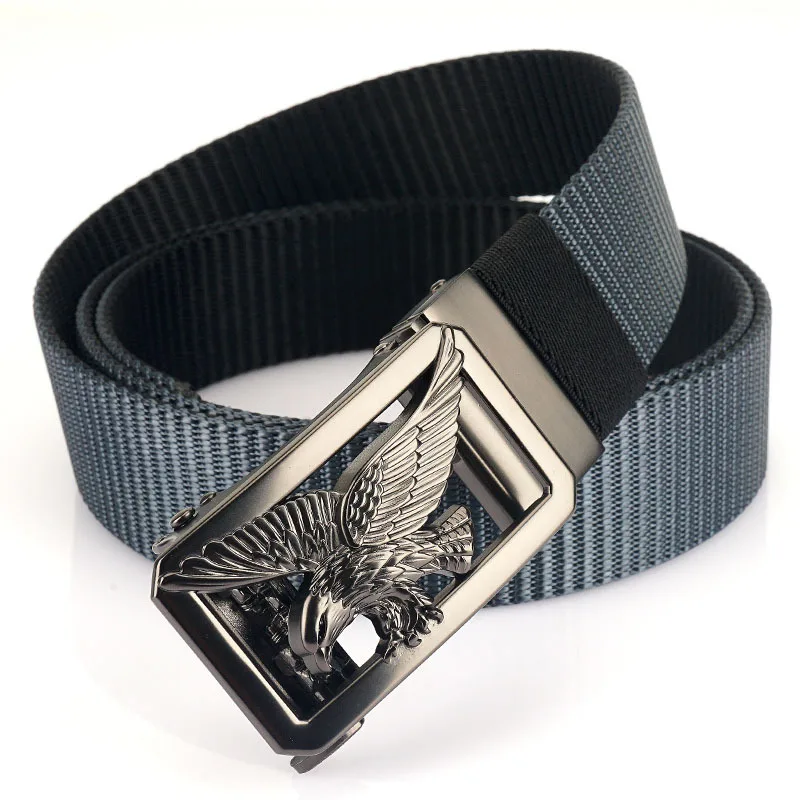

New Thickened Double-sided Colour Nylon Belt Hundreds of Casual Outdoor Trouser Belt Rotating Automatic Buckle Belt