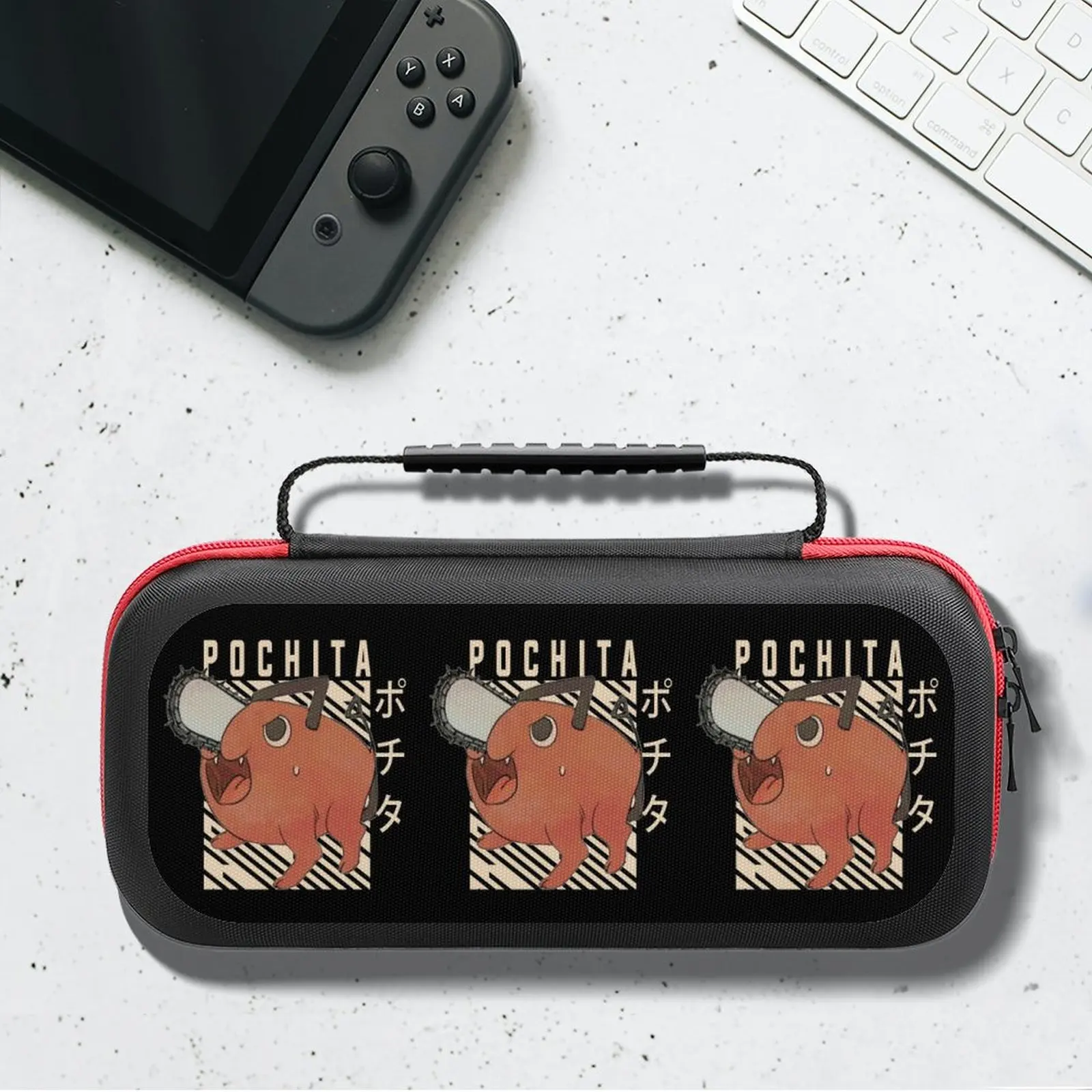 

Pochita Chainsaw Man Storage Bag For Nintendo Switch Cute Devil Love Funny Denji Purpose Portable Pouch Fashion Carrying Case