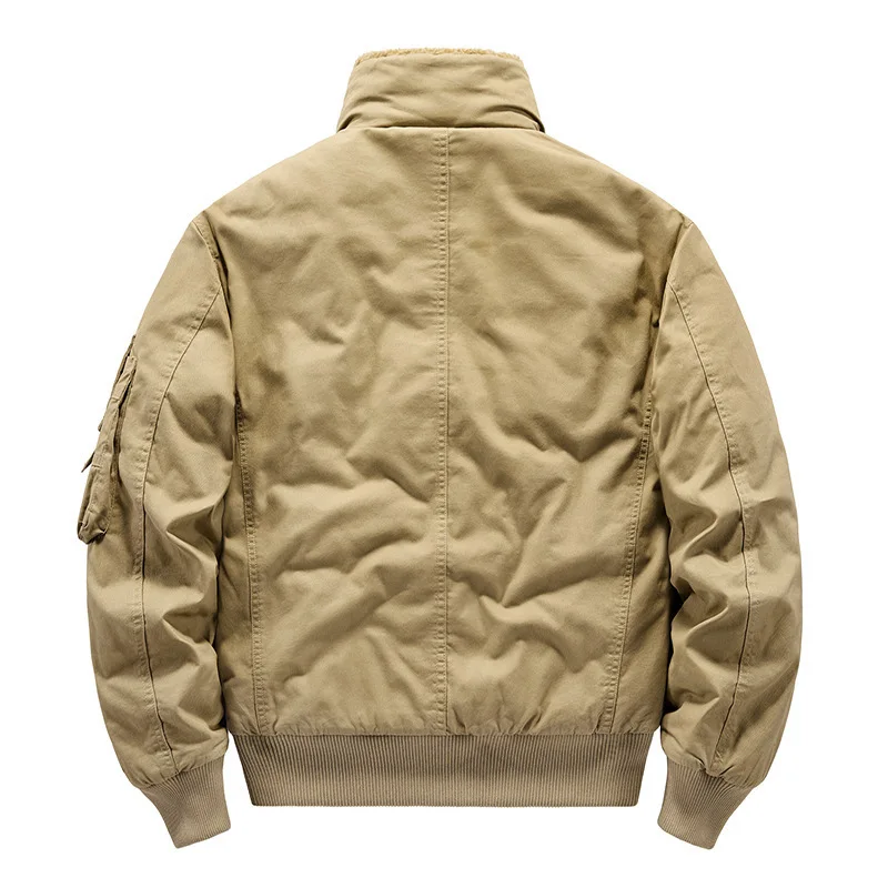 Winter Men Bomber Jacket Parka Warm Thicker Pilot Flight Coats Military Tactical Jacket Windbreaker Tops Cotton Jacket