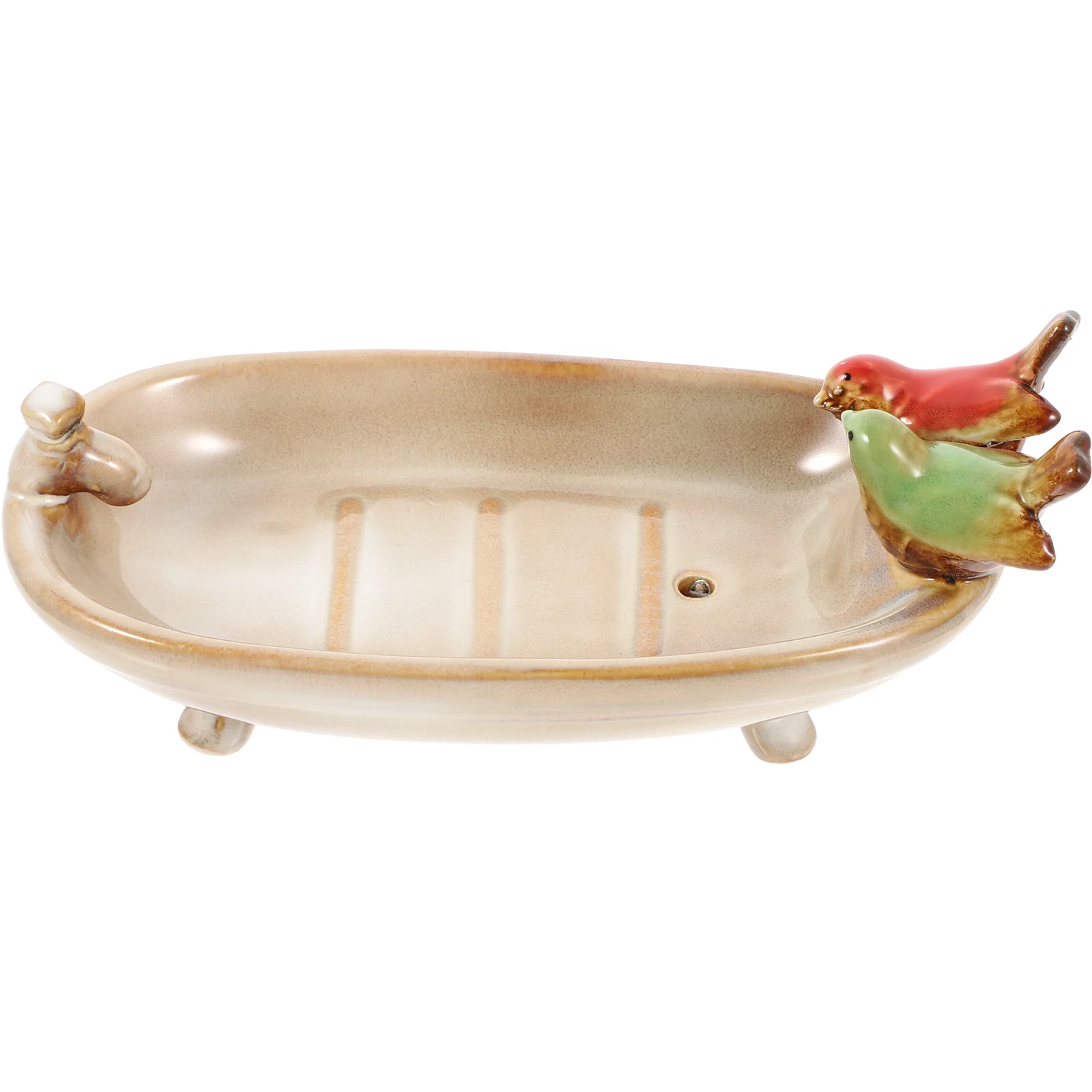 

Soap Dish Decorative Ceramic Bathroom Soap Holder Sponge Hand Soap Dish Holder
