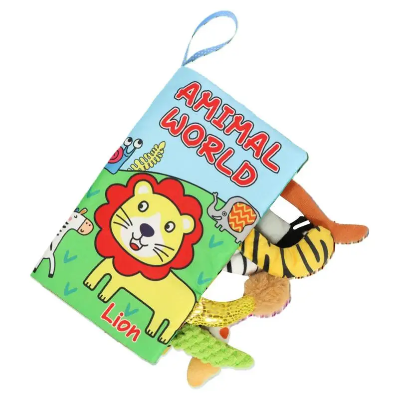 

Washable Baby Cloth Books Animal Themed Foldable Soft Cloth Book For Early Learning |Montessori Sensory Toys For Toddlers