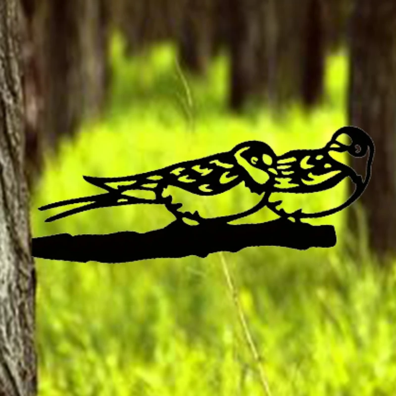 Металлические бутоны силуэт птиц из пера деревенский уличный Декор для дома и