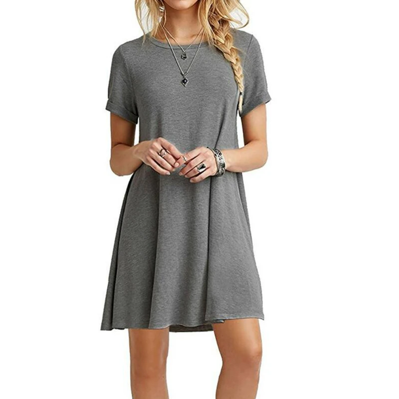 

Boho Mini Dresses Women 2022 Black Summer Casual Beach O-Neck Party Short Sleeve Loose Female Clothing Kleid Vestido Jurken Jupe