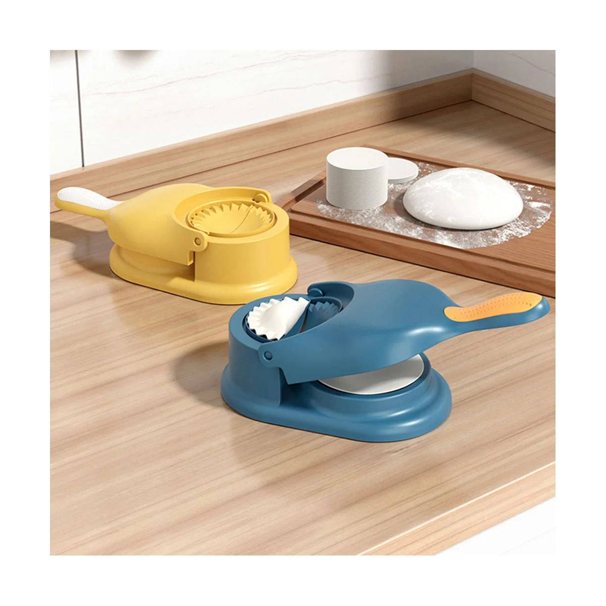 

Dumpling Tool Pressure Dumpling Skin Tool Manual Rolling Dough to Do Dumplings Dumpling Mold Blue