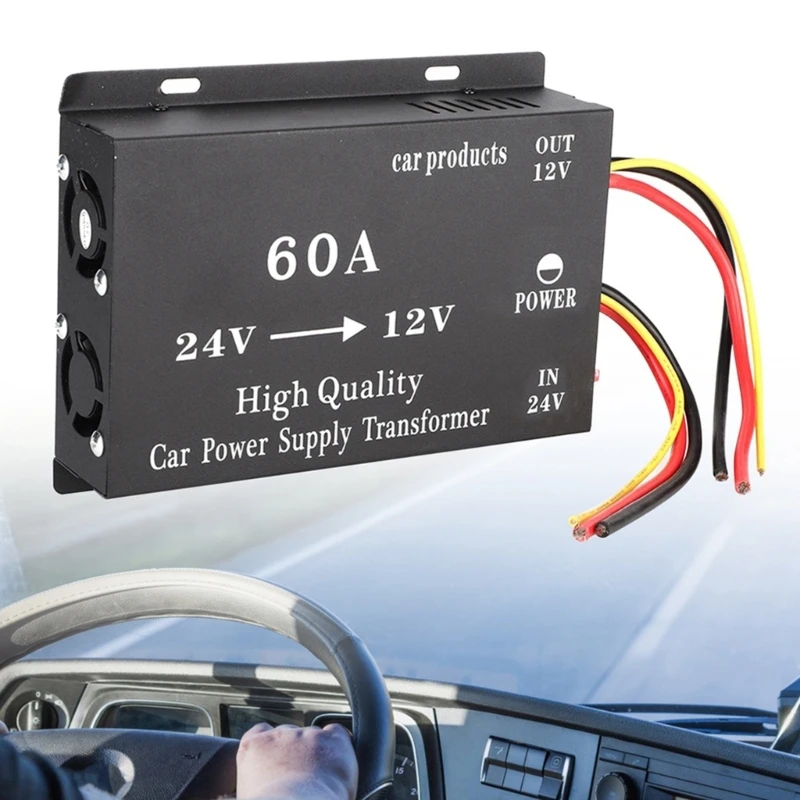 

24V to 12V Memory Converter Reducer for Truck Vehicle 60A Stable Current