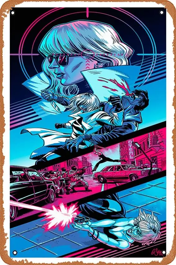 Zuhhg Move Seres Vntge Ретро Tn Sgn tomc Блондинка Плакат Grge Br Cnem Lvng Room Bedroom Decortve Metl Retro Plque 8x12 nc