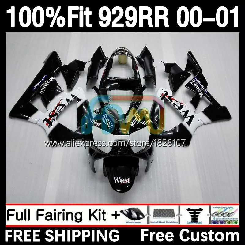 

Injection Fairing For HONDA CBR900RR CBR 929RR 929 900 900RR Black west 33No.17 CBR900 CBR929 RR 00 01 CBR929RR 2000 2001 Body